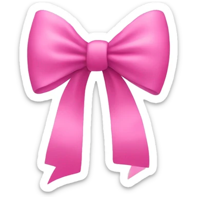 Pink bow sticker