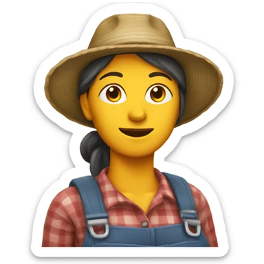 Woman farmer with sas sticker