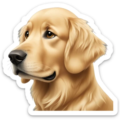 golden retriever with a blonde haired woman sticker