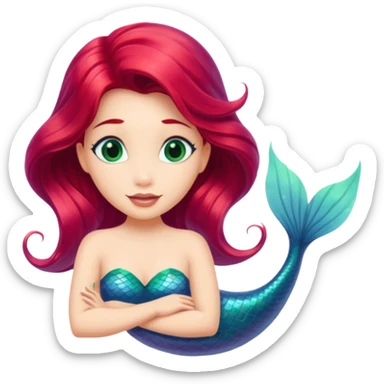 ariel Princess with fin sticker