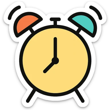 alarm icon in #edd6a0, color outline, playful, modern, vector style sticker