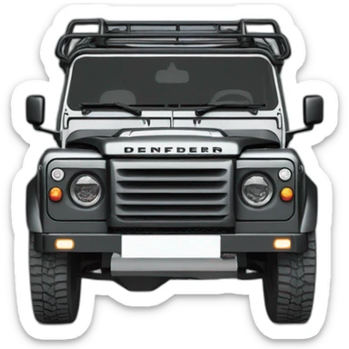 landrover defender black sticker