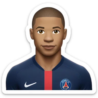 Mbappe avec le maillot du psg sticker