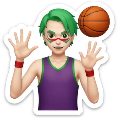 joker spinning ball on finger sticker