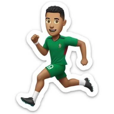ronaldo running sticker