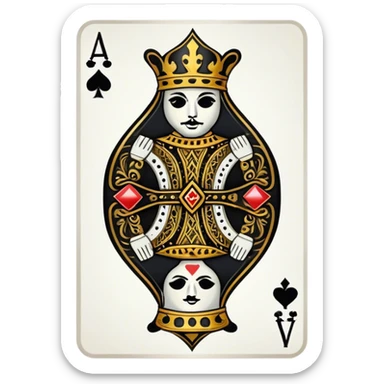 Jack of Spades playing card sticker