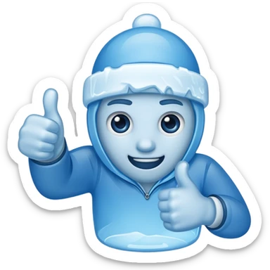 freezing thumbs up sticker