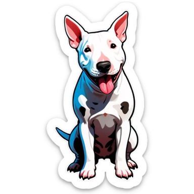 Bullterrier sending kisses sticker