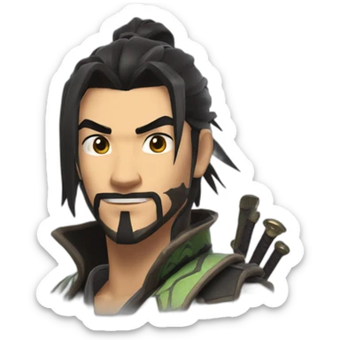 hanzo overwatch  sticker