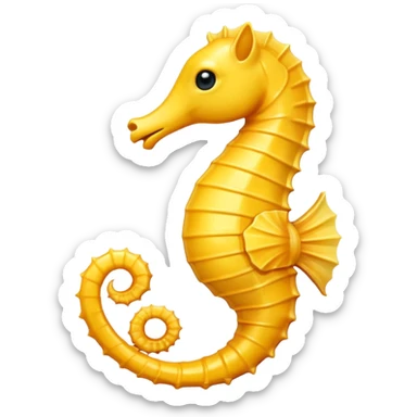 yellow seahorse sticker