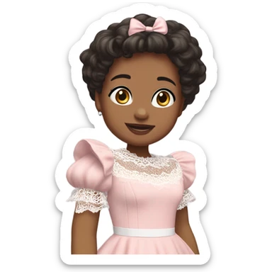 Baby pink coquette dress sticker