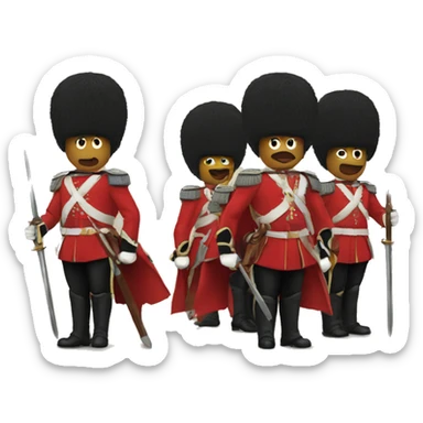 Royal guards of great britain surprised sticker