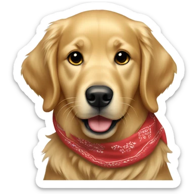 goldenretriever with bandana sticker