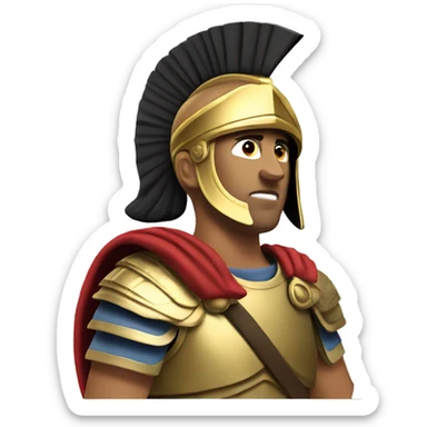 Achilles greek soldier sticker