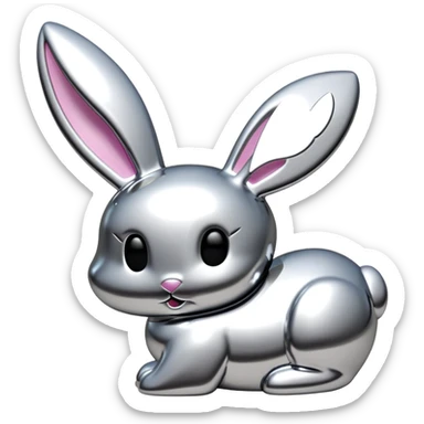 Y2K playboy bunny logo (side view) sticker