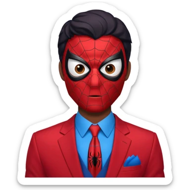 homen aranha de viuva negra sticker