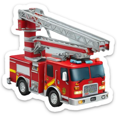 Ladder fire truck sticker