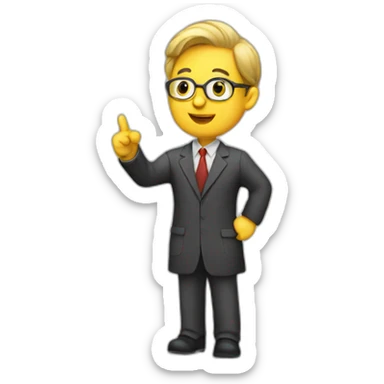 Teacher explaining research sticker