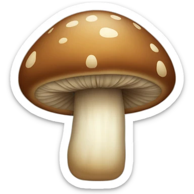 a brown mushroom sticker