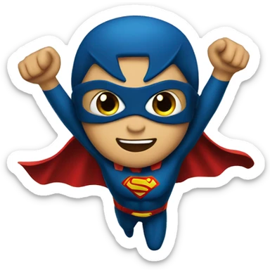 A flying superhero  sticker