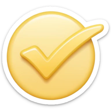 pastel yellow check mark sticker