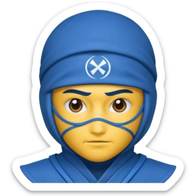 necesito un emoji ninja con el signo de acuario  sticker