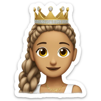 Ariana grande wearing a crown sticker