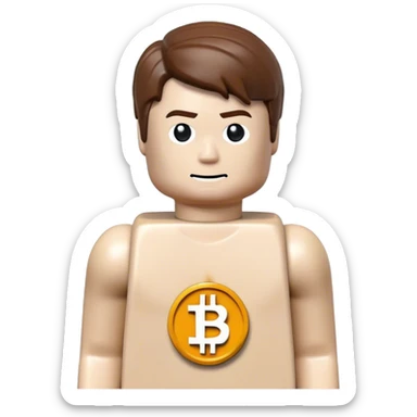lego homme bitcoin sticker