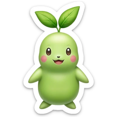 pokemon Chikorita is waiting you to come home sticker
