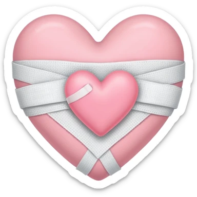 a heart con una venda but baby pink  sticker