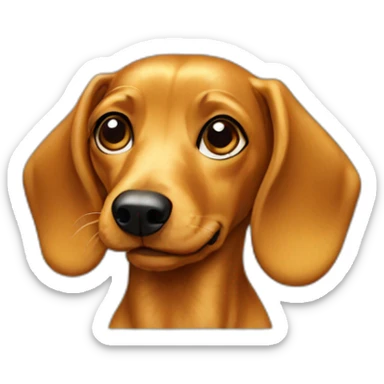 gold-doxie sticker