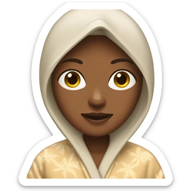 Woman with dressing gown sticker
