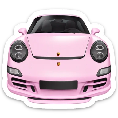 Baby pink Porsche  sticker