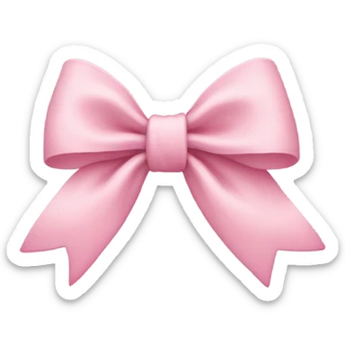 light pink bow sticker