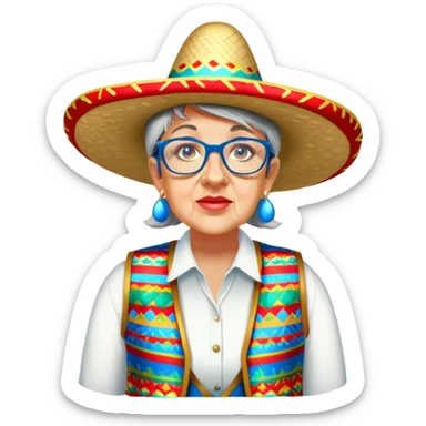 Fiestero with Sombrero sticker