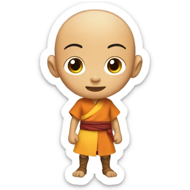 Aang full body talking on iPhone sticker
