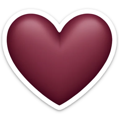burgundy heart sticker