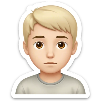 realistic portrait of boy sticker