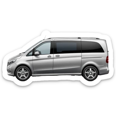 side view of Mercedes V-Class van sticker