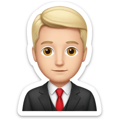 the swiss chris (banker influencer), looking professional sticker