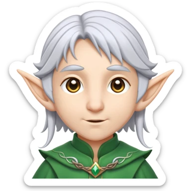 Frieren the elf mage with silver hair sticker
