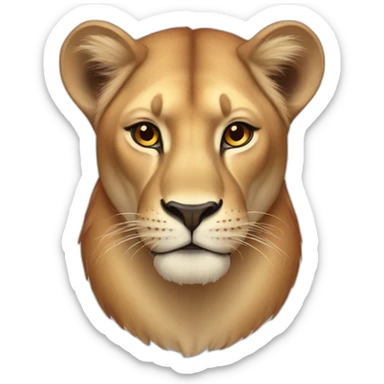 Red lioness sticker