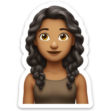 uma menia com cabelo longos pretos e bronzeada com um menino com cabelo baixo quase careca musculoso sticker