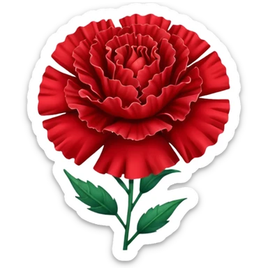 red carnation sticker