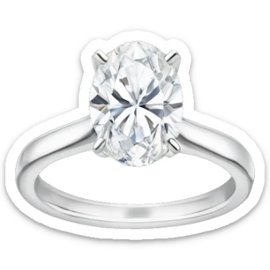 oval solitaire engagement ring  sticker