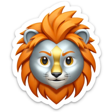 brave browser 3d icon sticker