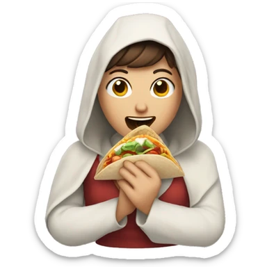 Tara dactyl eating a burrito  sticker