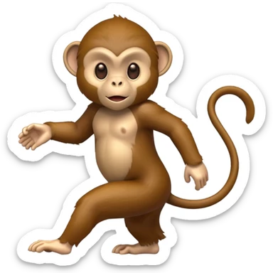 monkey moving so fast he's blurry sticker
