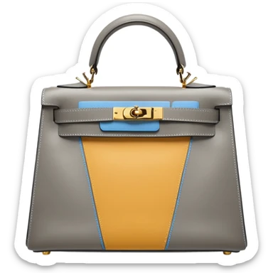 hermes kelly gray bag gold hardware sticker