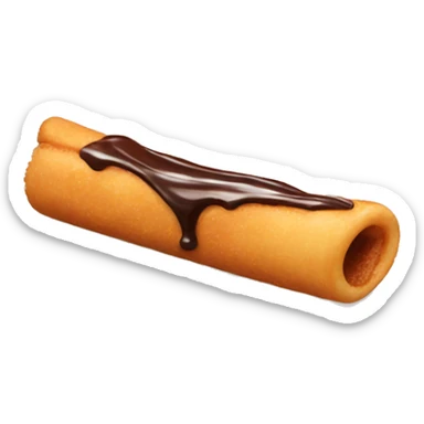 Churro with chocolate tip sticker